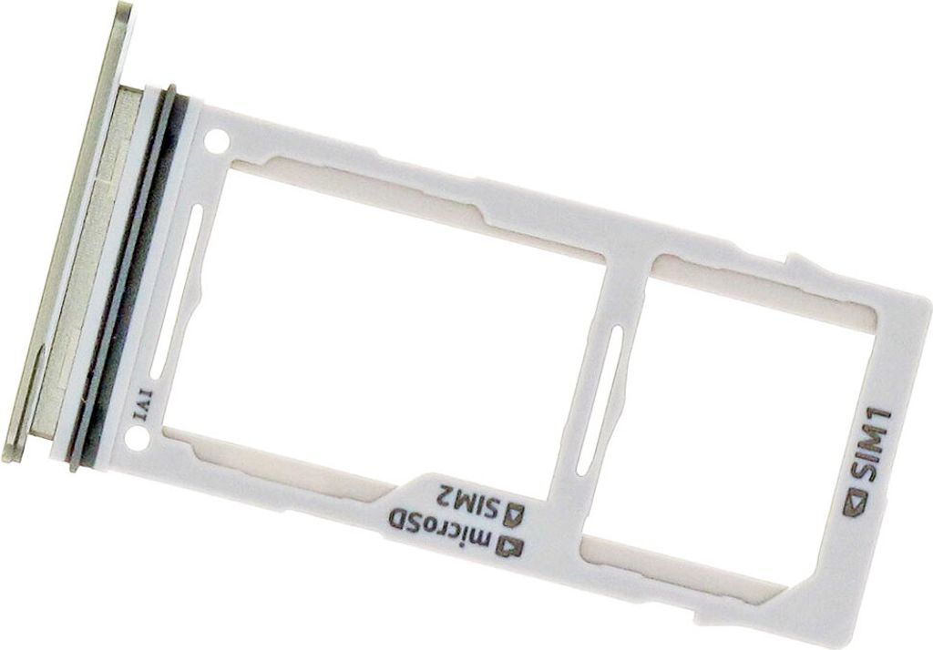 Samsung Galaxy S10e Dual SIM (SM-G970F) Original Ersatz Simkartenhalter und SD Card Tray, Prisma Weiss