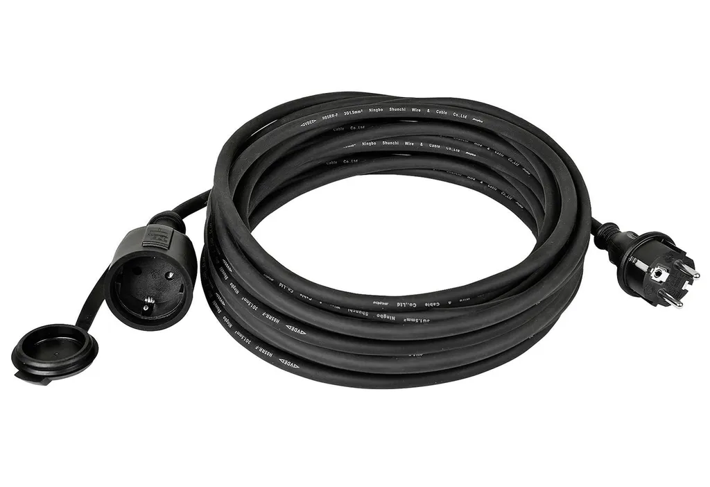 Prolunga Elettrica Esterno 10m HEITECH | Gomma H07RN-F IP44 Schuko