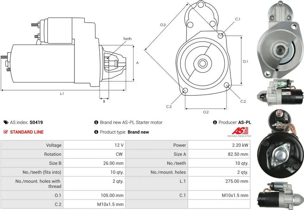 Alternateur pour Mercedes Classe G 230 GE et 290 G TD 2.9 Diesel