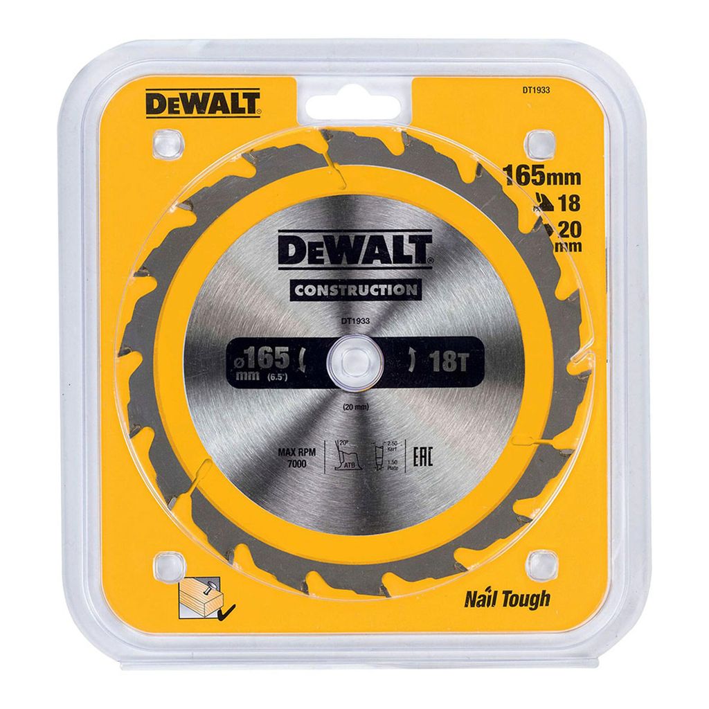 DeWalt Kreissägeblatt Handkr. 165/20 mm 18WZ Produktbild 