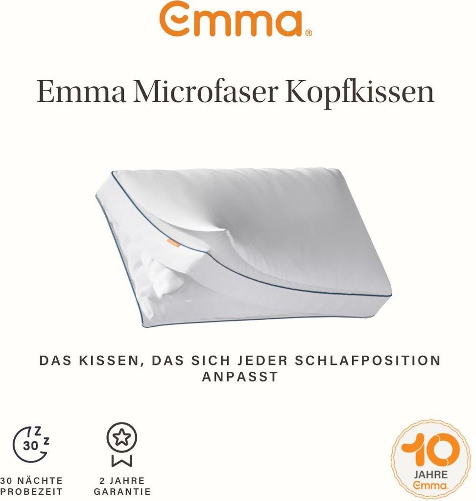 Emma Microfaser Kopfkissen 80x80 cm Kopfkissen