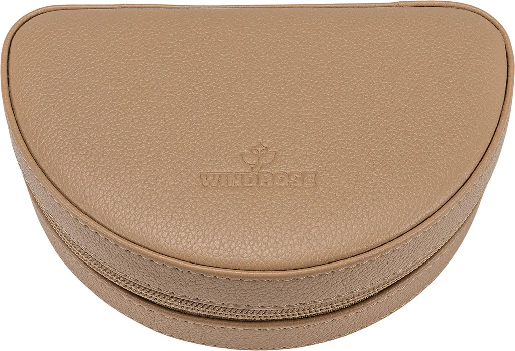 WINDROSE Marvella Boîte Bijoux Camel Taupe - Rangement Multi-niveaux XL