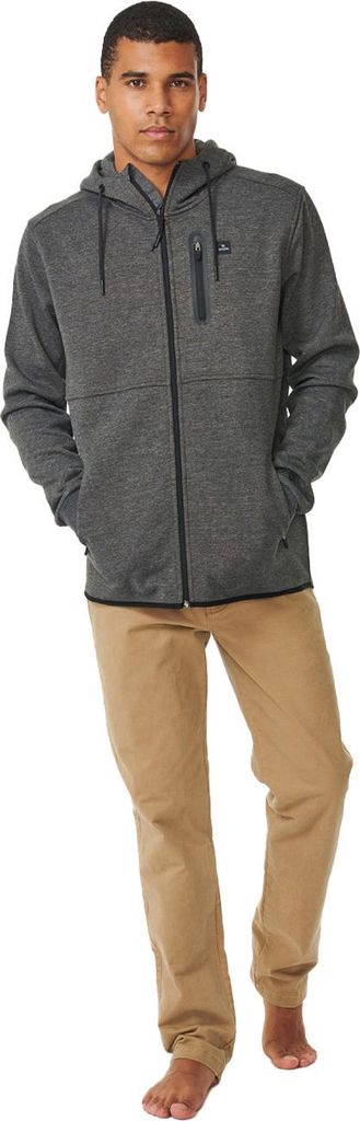 Rip Curl Herren Fleecejacke ANTI SERIES DEPARTED ZIP THR - charcoal marle