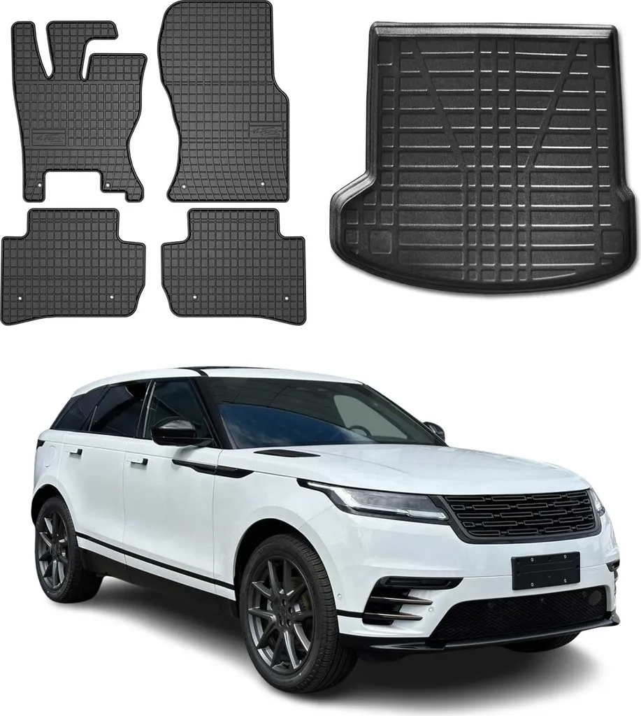 Tappetini e Vasca Baule Gomma Range Rover Velar 2017-2025 su Misura