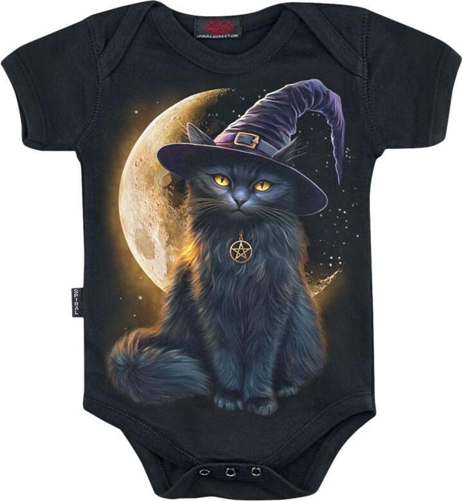 Spiral Body Unisex Familiar Magic - Baby Grows schwarz Halloween 100% Baumwolle M