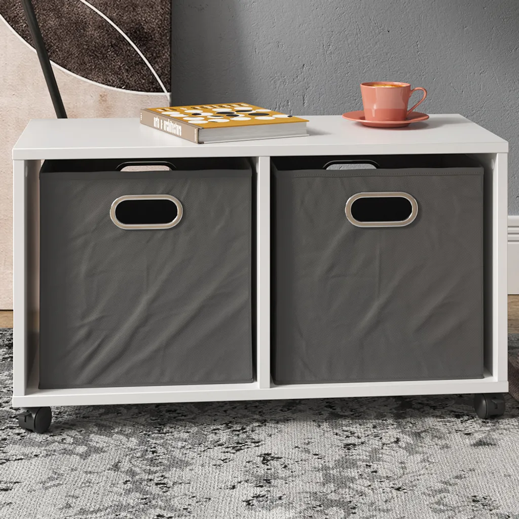 Table basse pour canapé blanc Vicco 72x30 cm - Meuble gain de place - 4