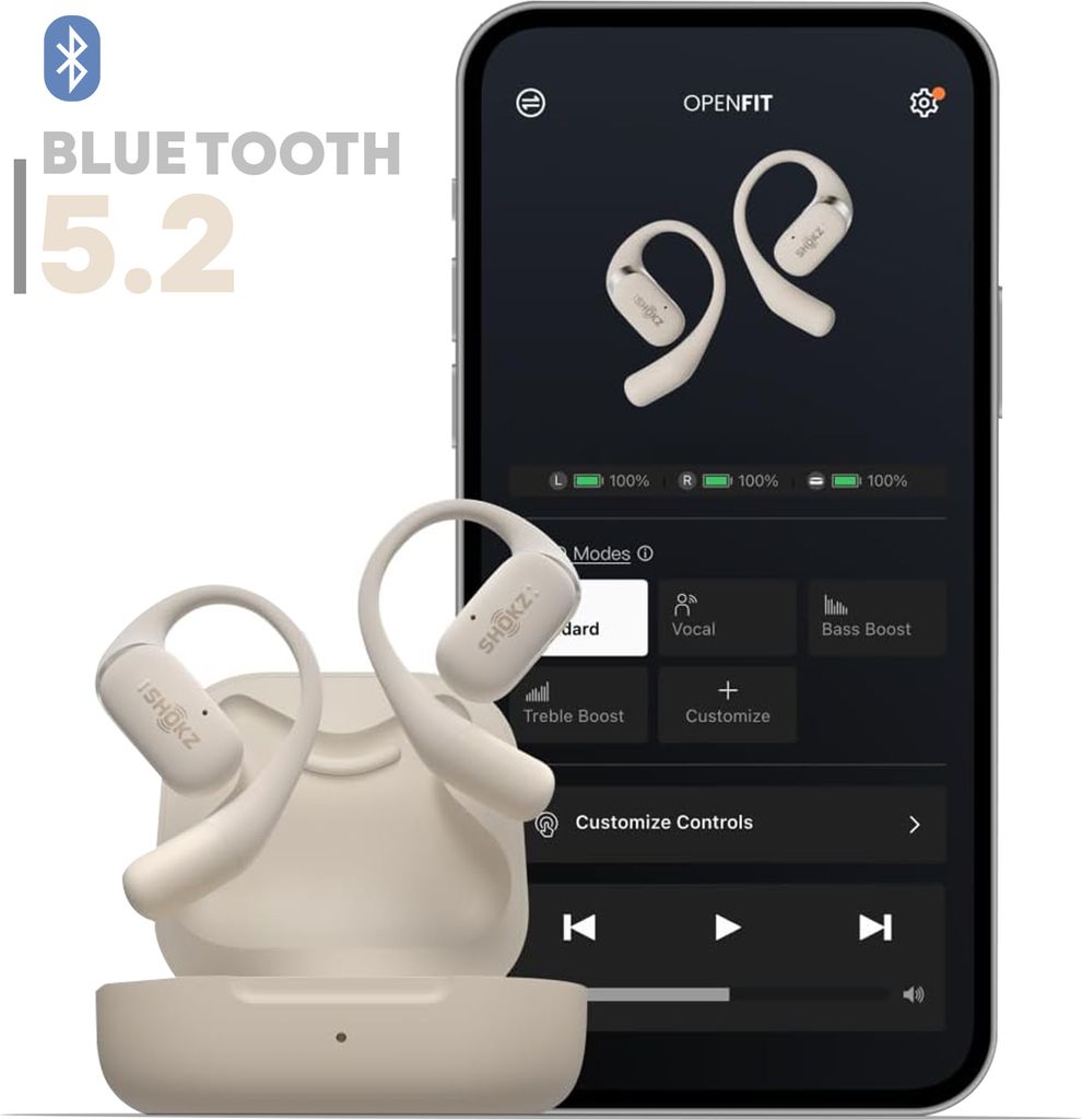 Shokz OpenFit Beige (T910-ST-BG) Zdjęcie produktu 3
