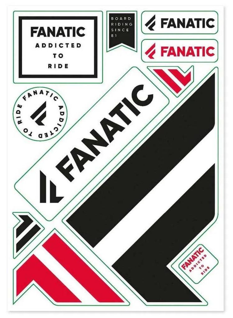 Ensemble d'autocollants Fanatic Logo 2.0, blanc, format DIN Image du produit 