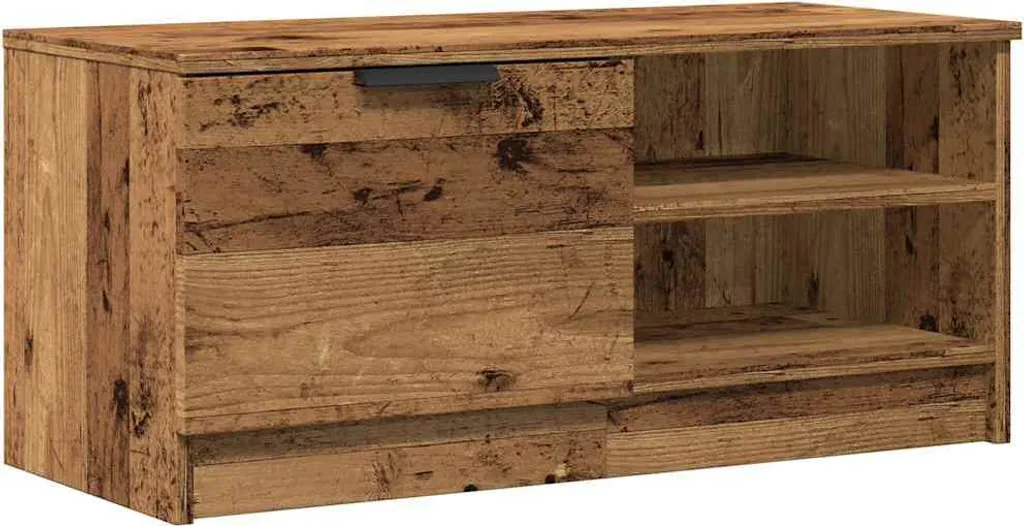 Porta TV SYFAX 80x35x36,5 cm in Legno Multistrato - Alta Resistenza