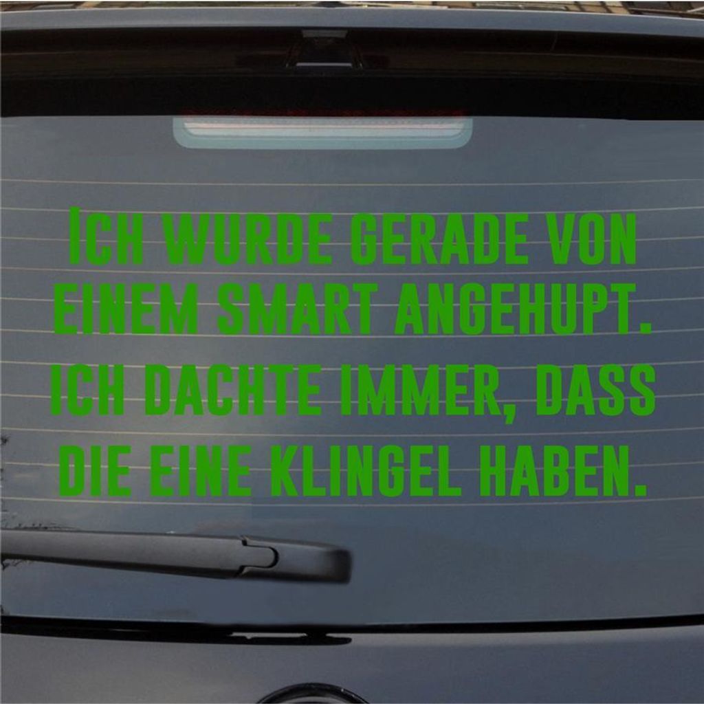 Heckscheibenaufkleber Wurde gerade angehupt Dachte die Produktbild 
