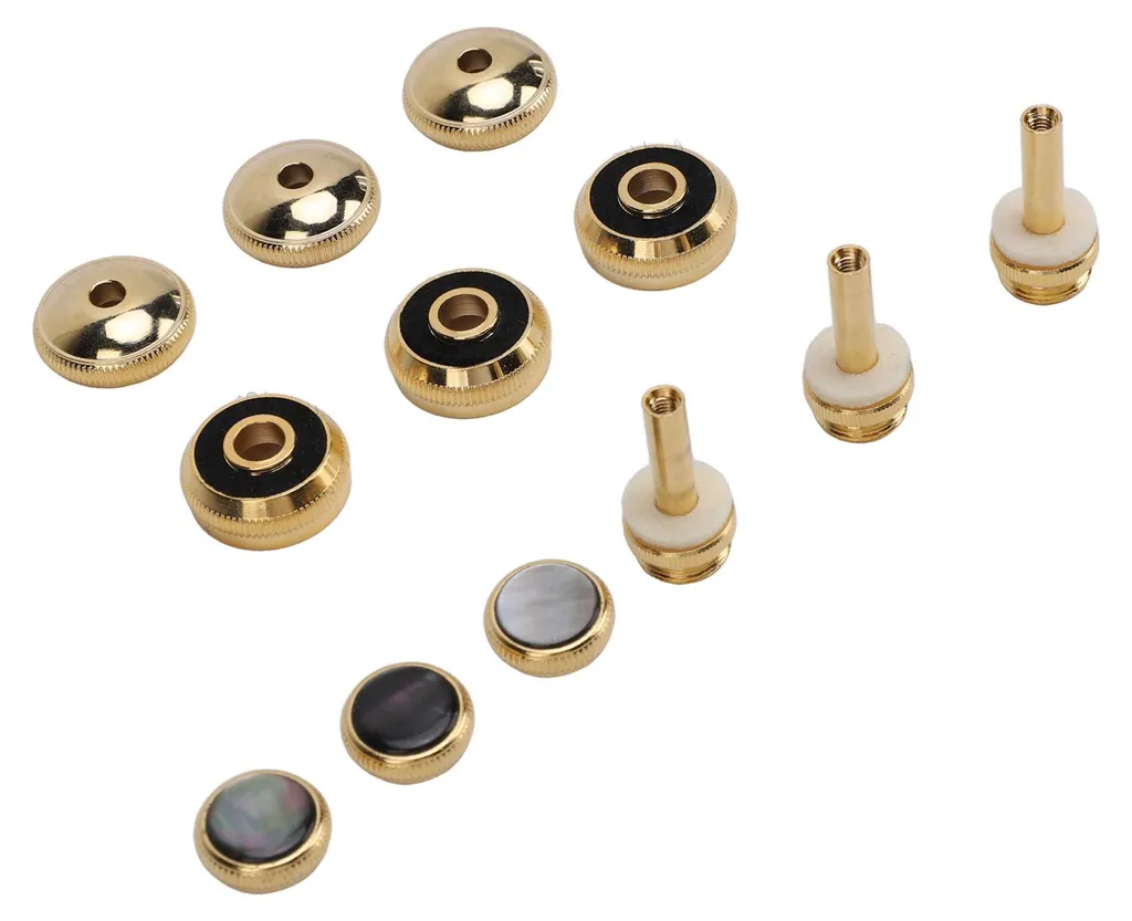 Accessoire de piston pour trompette avec insert en nacre d'ormeau 13mm - 20