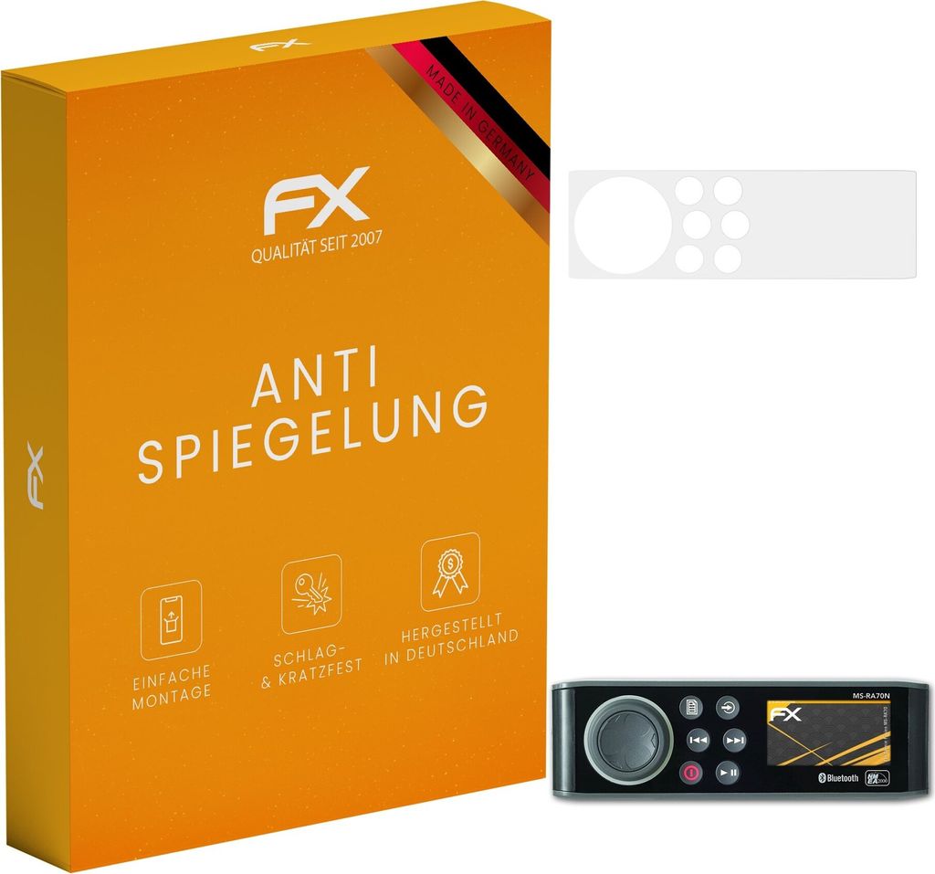 atFoliX FX-Antireflex 3x Schutzfolie kompatibel mit Garmin Fusion MS-RA70 Displayfolie