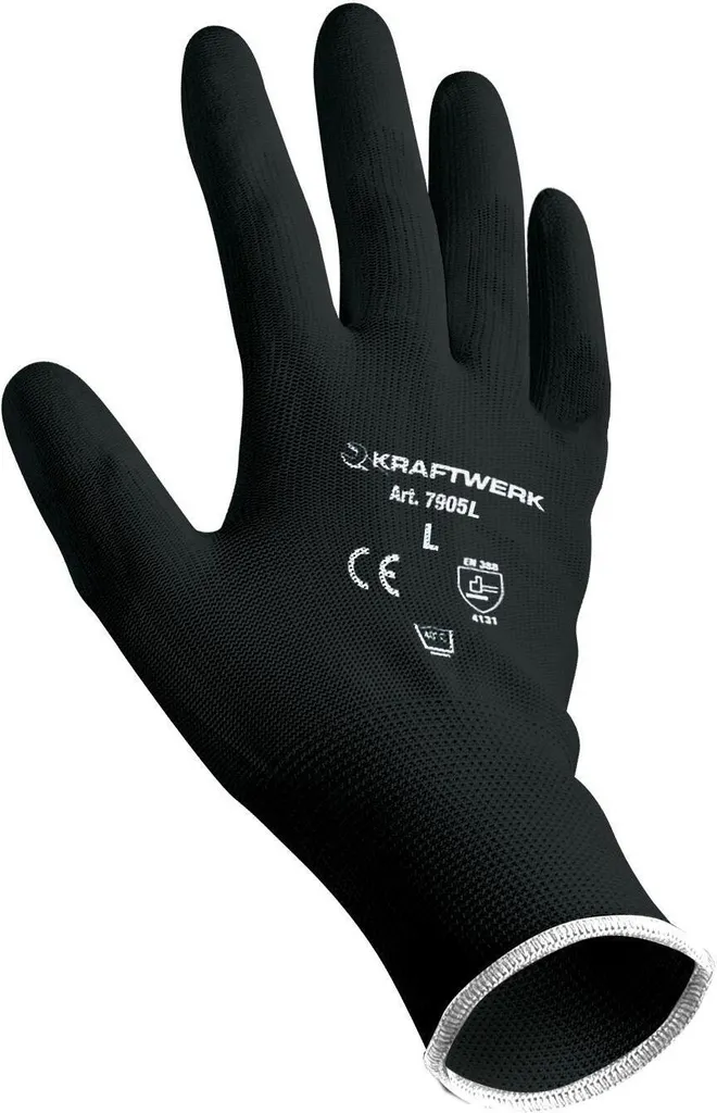 Gants de travail enduits PU taille L haute résistance pack de 12