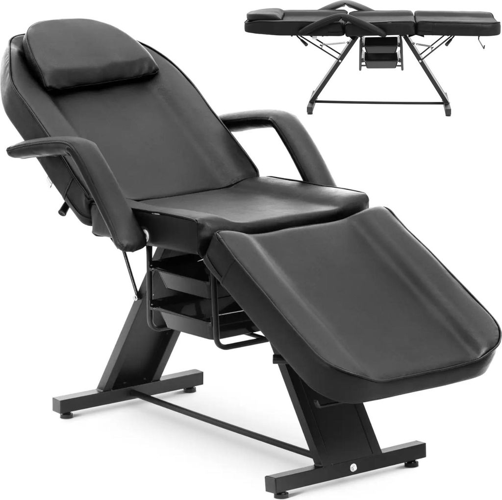 IMOLA 200 kg Tattoo-Massage-Kosmetikstuhl - schwarz Produktbild 