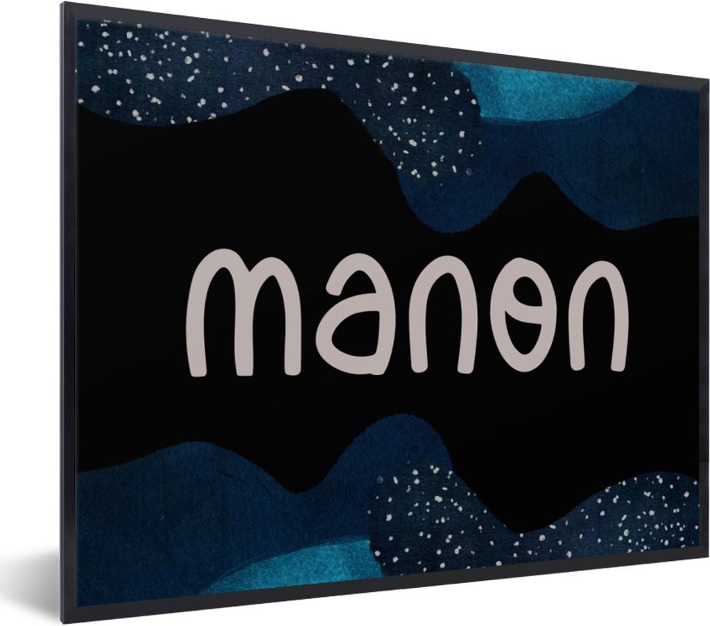 MuchoWow Gerahmtes Poster Manon - Pastell - Mädchen 40x30 cm - Poster mit Schwarzem Bilderrahmen Wandposter Rahmen Foto Bilder - Kunstposter - W...