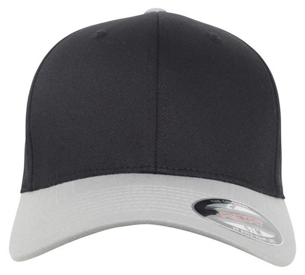 Flexfit - Baseball-Mütze TN1361 (S-M) (Schwarz/Silber)