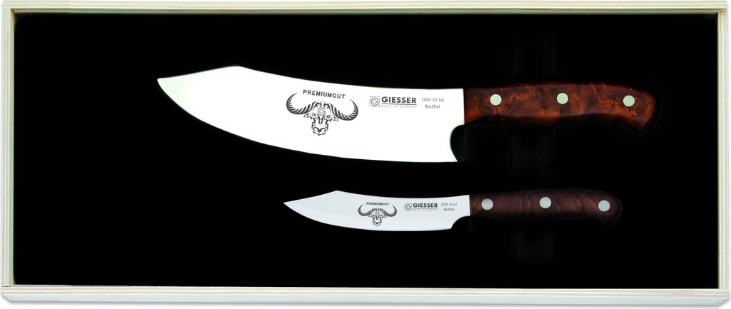 Giesser Messer PremiumCut 2er Set 20 cm Chefs + 10 cm OfficeTree of life - Thuja