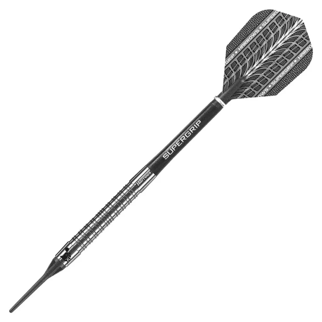 Fléchettes Supergrip Harrows 18g Grip Supérieur et Finition Argentée