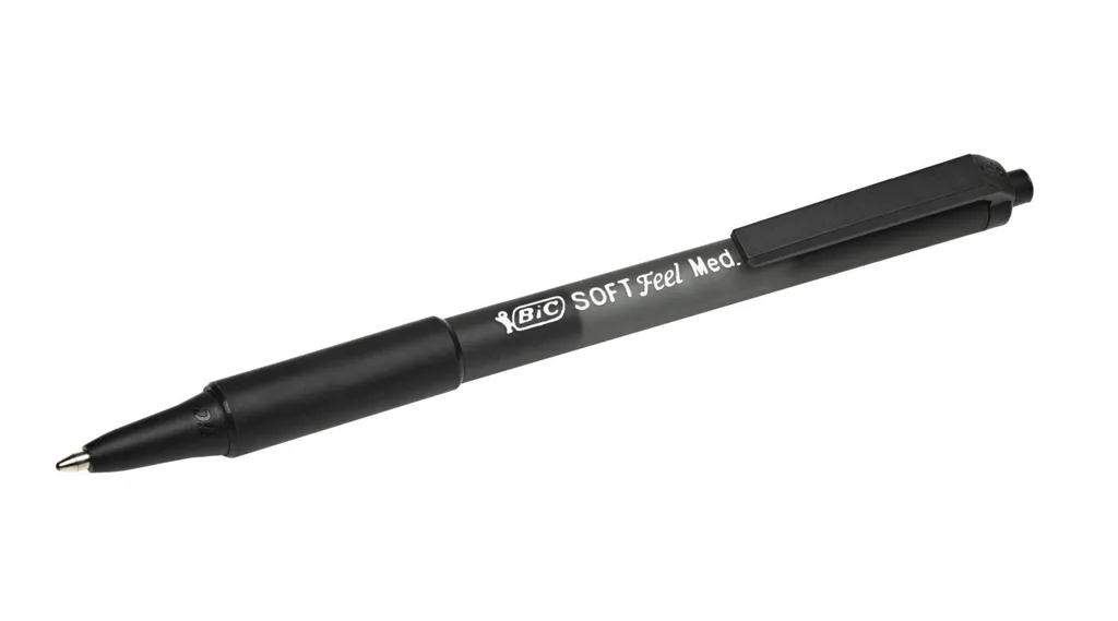 BiC Soft Feel Clic Grip stylo noir 0,4 mm avec corps gomme souple