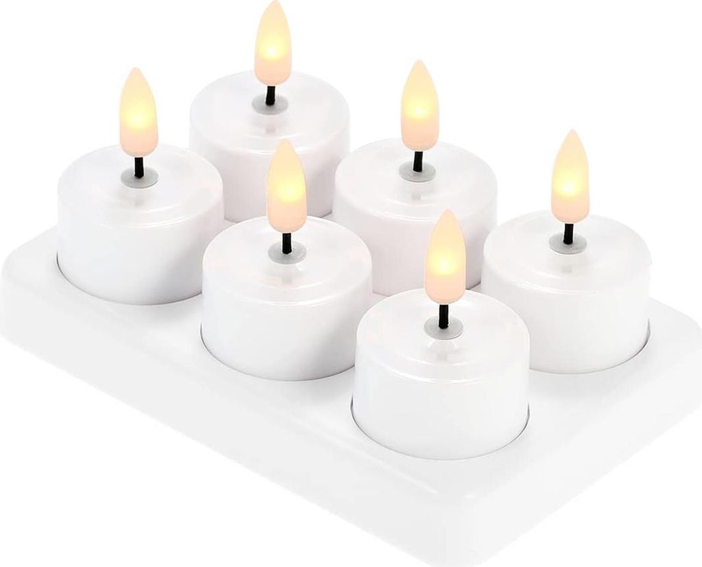 LED-Teelichter, LED-Kerzen mit Fernbedienung, 6er-Pack, geeignet für den Gebrauch zu Hause und auf Partys