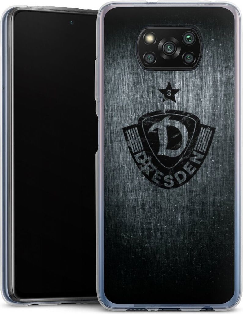 DeinDesign Handyhülle für Xiaomi Poco X3 nfc Silikon Hülle Case Smartphone Schutzhülle Offizielles Lizenzprodukt SG Dynamo Dresden Vintage