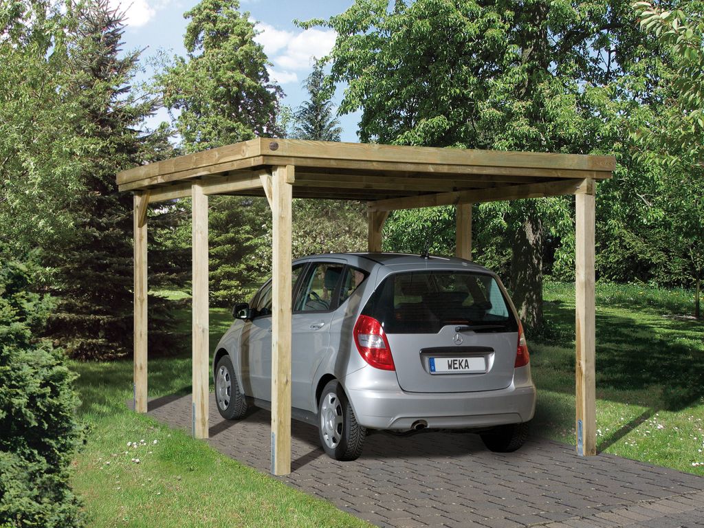 Einzelcarport weka 617 Gr. 1 ohne Dacheindeckung 322x512 cm Produktbild 