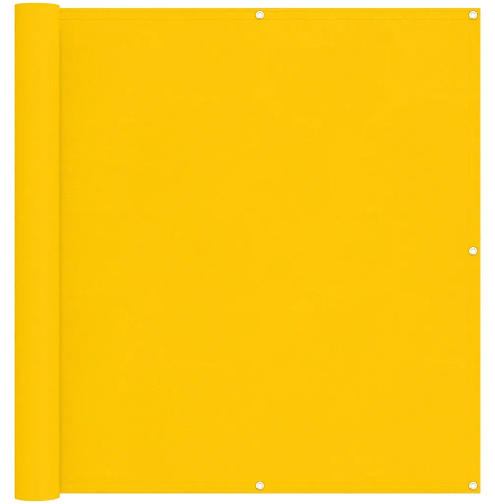 Store de balcon jaune 110x700 cm pour protection vis-à-vis terrasse