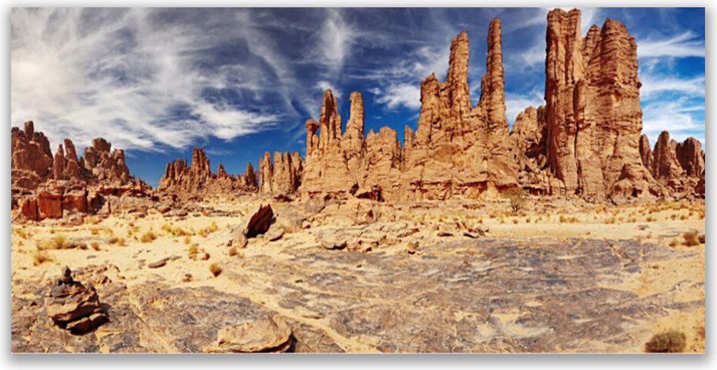 Tulup Leinwand-Bilder 140x70 Wandbild Canvas Kunstdruck Wüste Landschaft