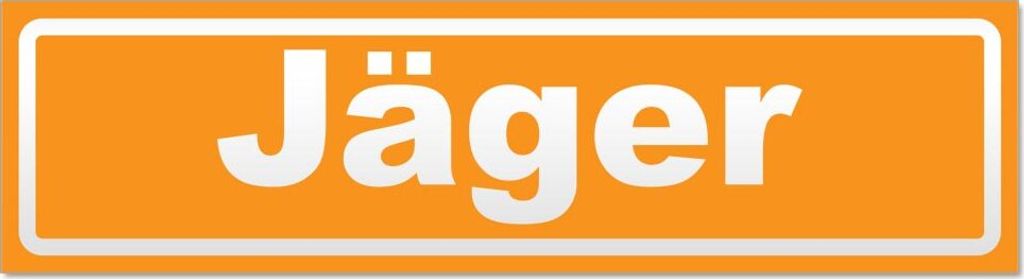 Jäger invertiert Magnetschild Schild magnetisch