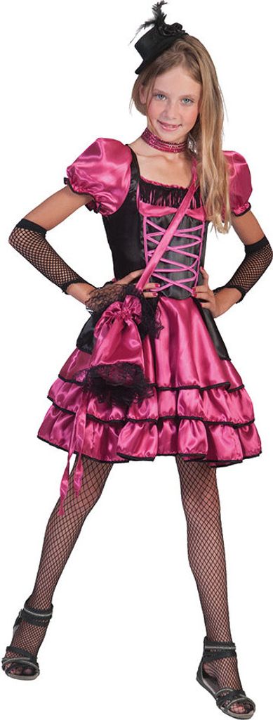 Kostüm Can Can Mädchen pink Größe: 116