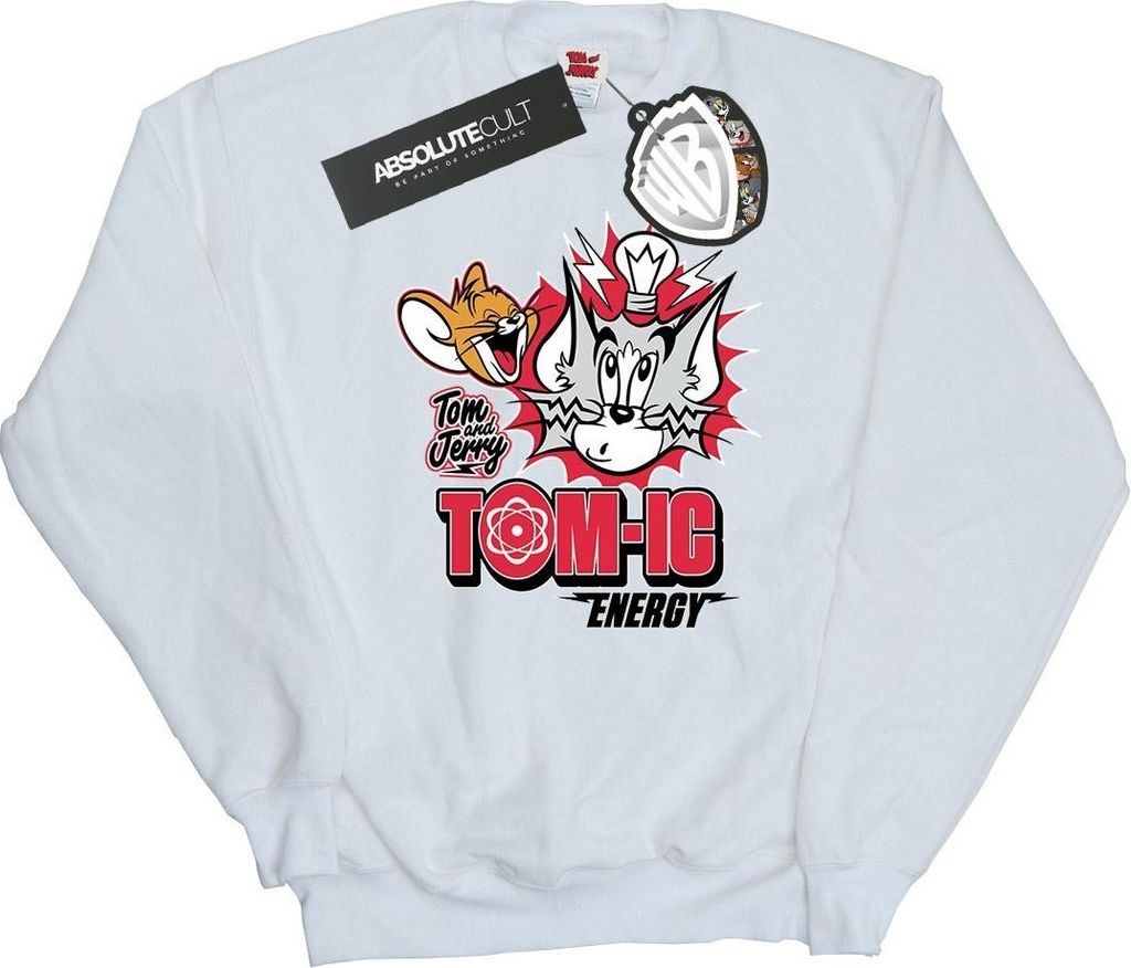 Tom And Jerry - "Tomic Energy" Sweatshirt für Herren BI46988 (L) (Weiß)