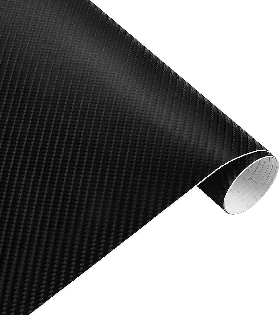Rotolo Vinile Fibra di Carbonio Nero 152x200 cm Anti-UV e Antigraffio