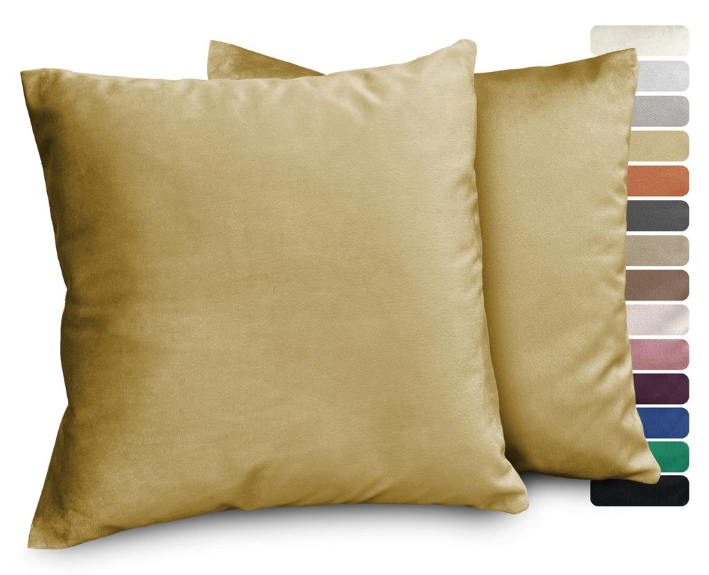 Beautex Samt Premium Kissenhüllen 2er Set, Kissenbezug Produktbild 