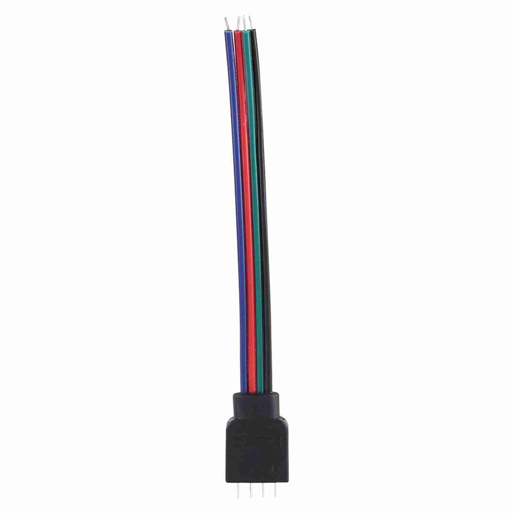 20 Stück 4-polige Kabelverbinder für 5050/3528/3014 RGB-LED-Streifen, 10 cm Länge, Stecker