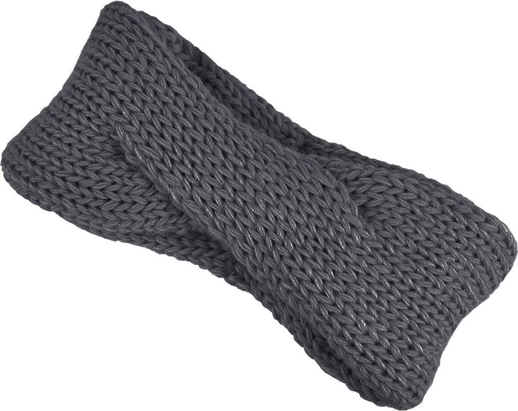 Damen Stirnband Strick Winter Knoten Ohrenschutz Knite Headband Neverless dunkelgrau unisize