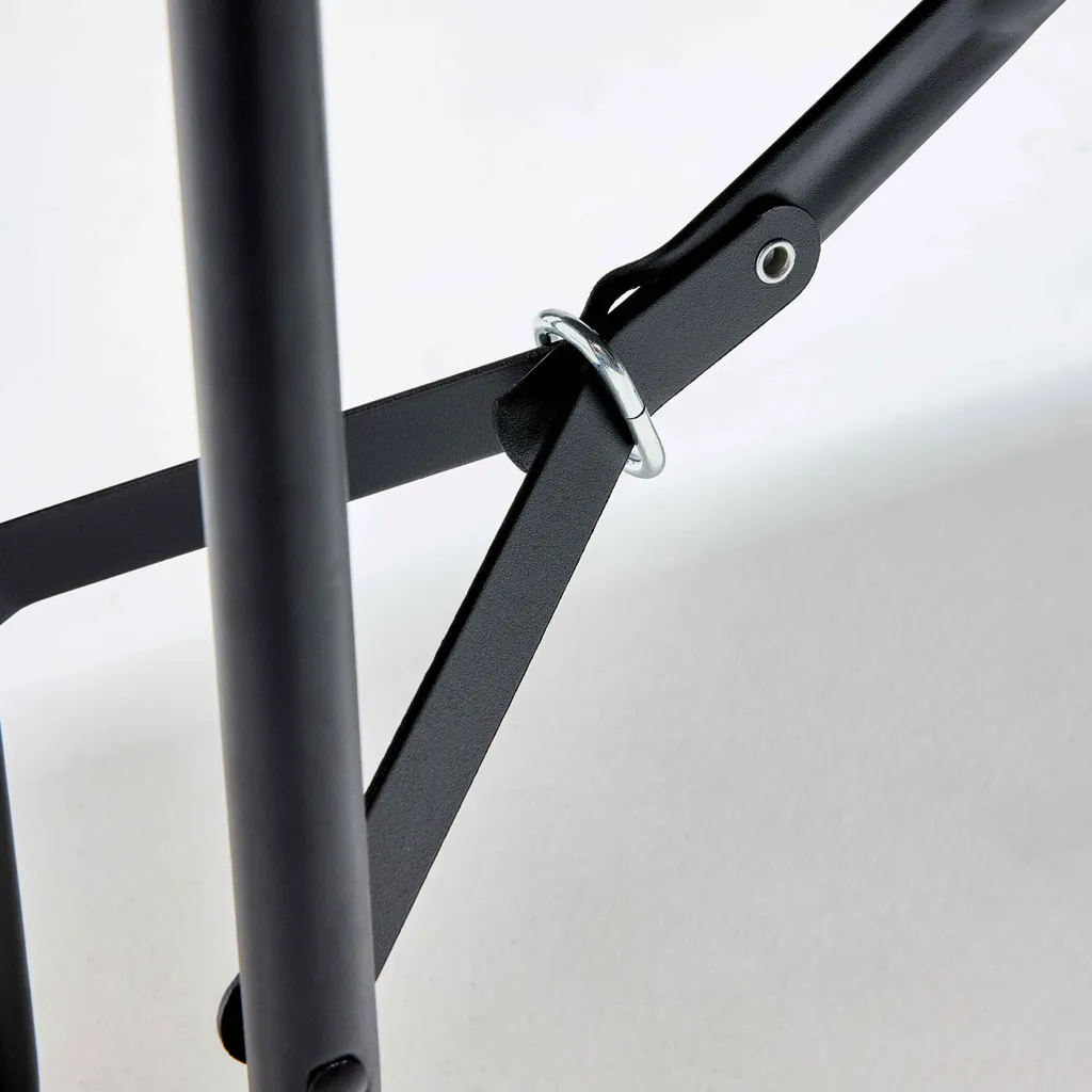 Banc pliant 180cm peu encombrant pour un rangement facile noir