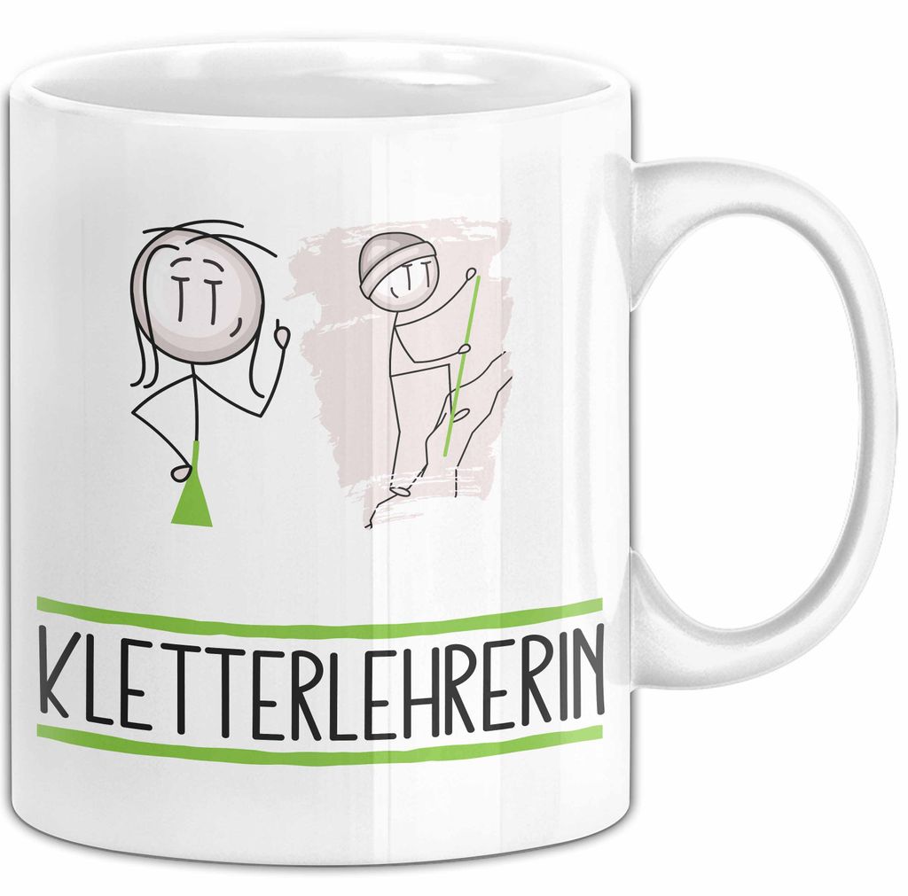 Geschenk für Kletterlehrerin Tasse Lustige Geschenkidee Geburtstag Ich Bin Kletterlehrerin Ich Darf Das (Weiß)