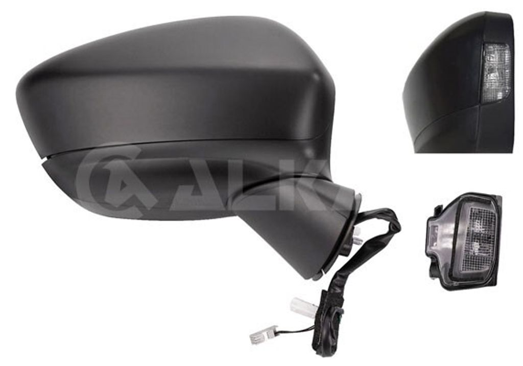 ALKAR 9050665 Außenspiegel Seitenspiegel Rechts für MAZDA CX-5 (KE, GH) Beheizt Konvex Grundiert Elektrisch
