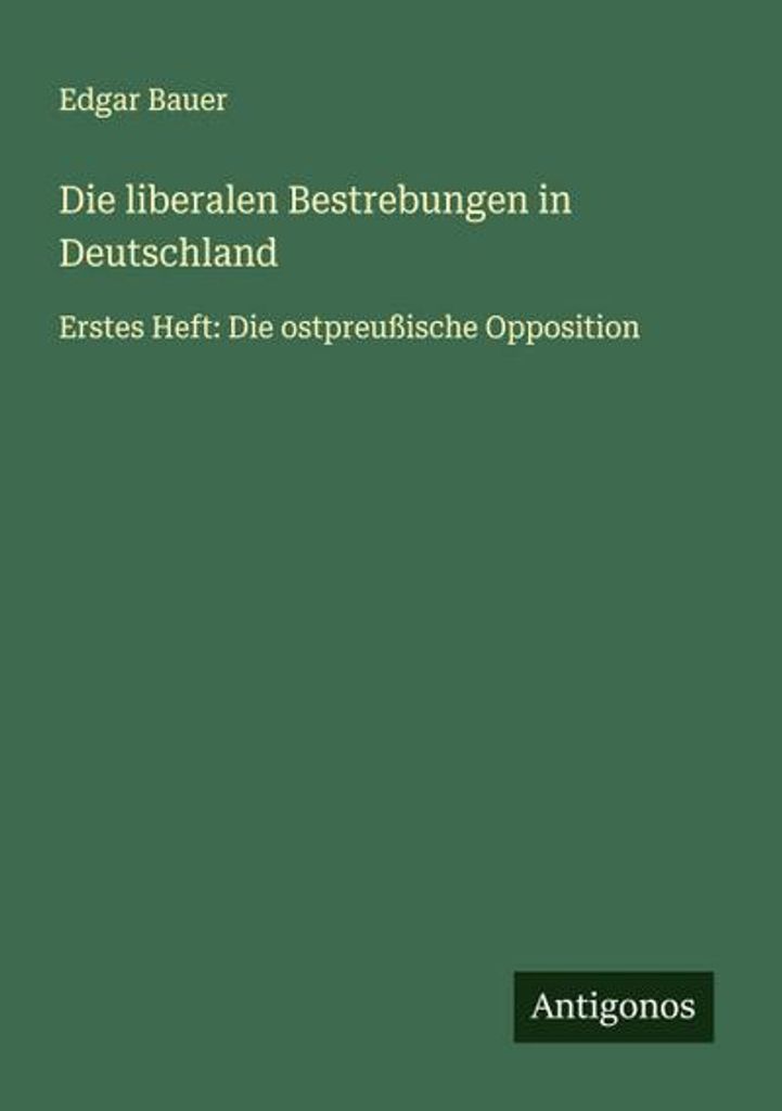 Die liberalen Bestrebungen in Deutschland