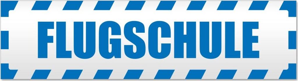 Flugschule gestreift Magnetschild Schild magnetisch
