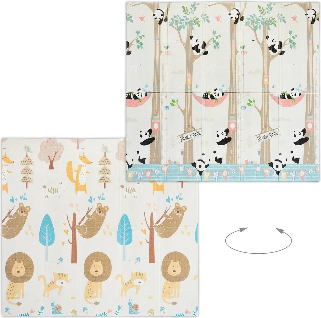 Tapis de jeu pliable imperméable pour bébés - Double Face et Antichoc