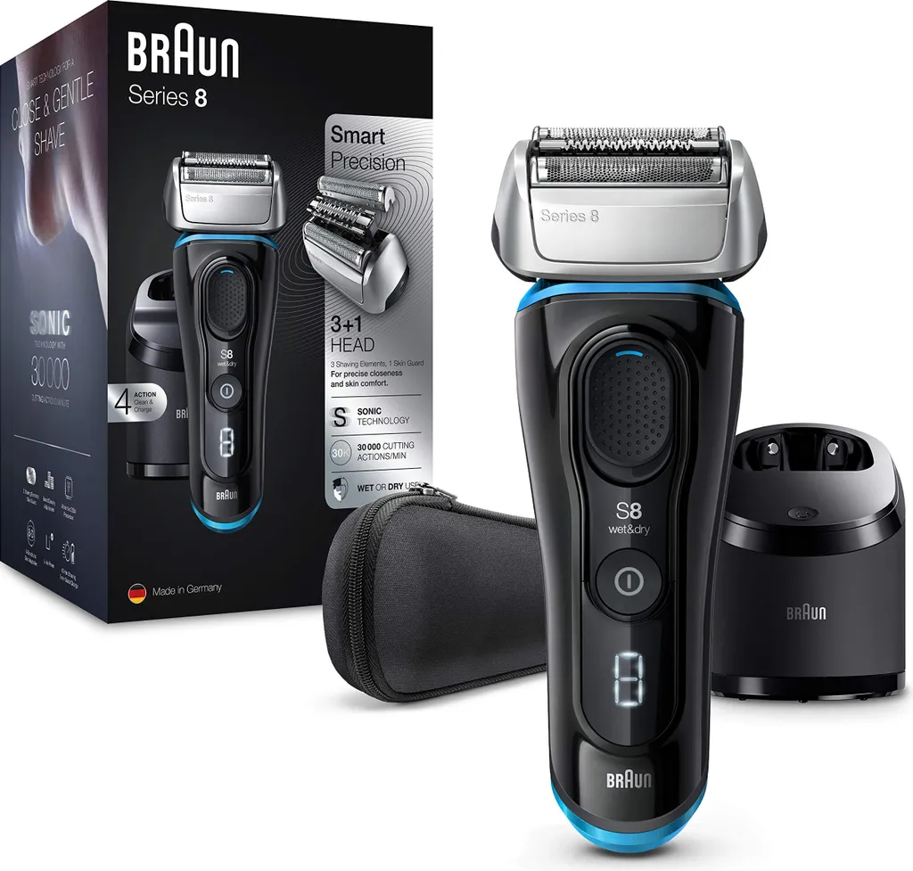Braun Series 8 Rasoir Homme avec Tête de Rasage 3+1 et Technologie Sonique
