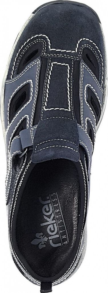 Rieker Herren Klett Halbschuh durchbrochen dunkelblau 44 Produktbild 48