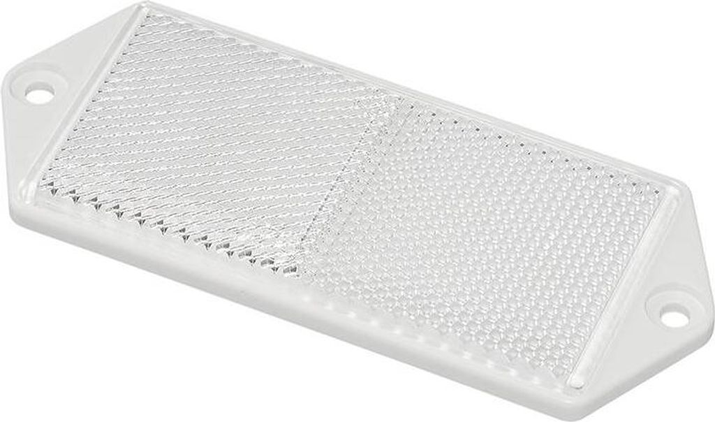 Reflektor weiß 127x51mm Schraubbefestigung 2 Stück im Blister
