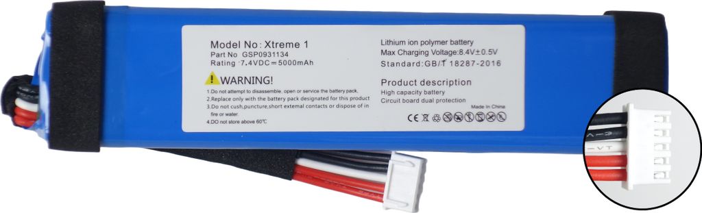 Akumulator Tradebit do głośnika JBL XTREME 1, 5000 mAh, 7,4 Zdjęcie produktu 