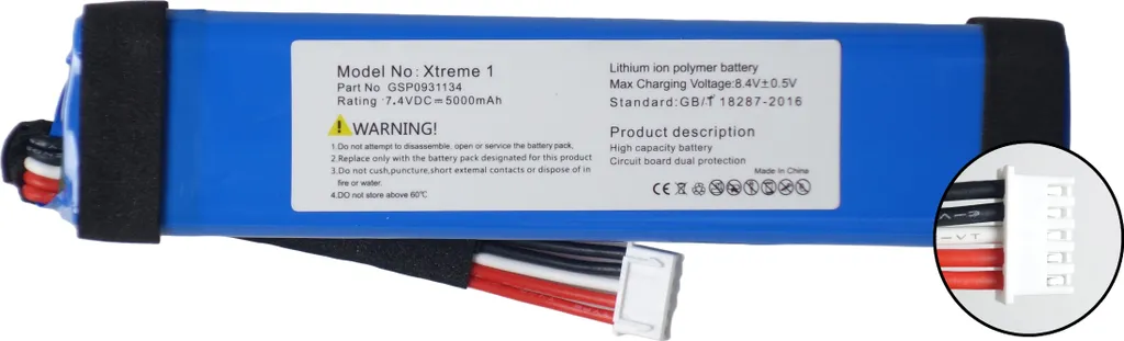 Batterie Li-Ion 5000 mAh pour JBL XTREME 1 - Tension 7,4V Longue Durée