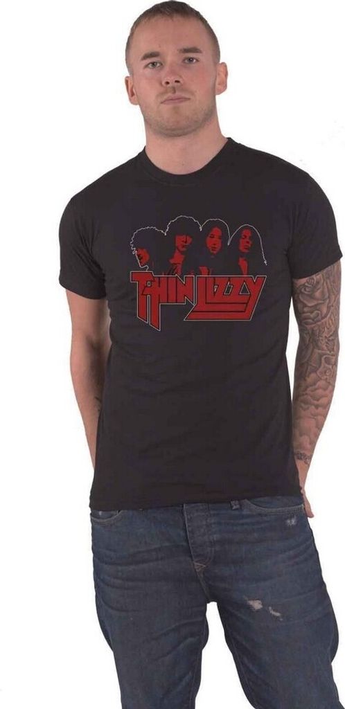 Thin Lizzy - T-Shirt Logo für Herren/Damen Uni RO4355 (M) (Schwarz)