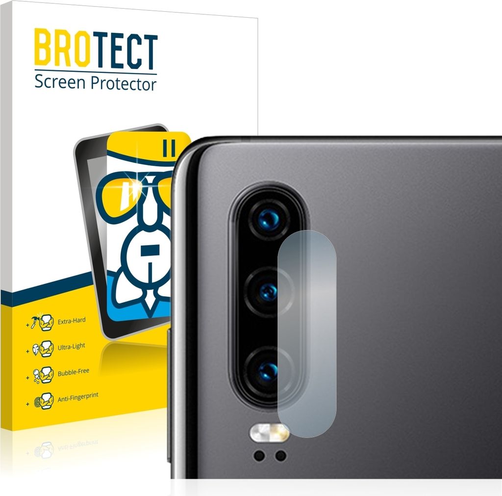 BROTECT Schutzglas für Huawei P30 (NUR Kameraschutz) Schutzfolie Panzer Folie Glas Display Schutz klar