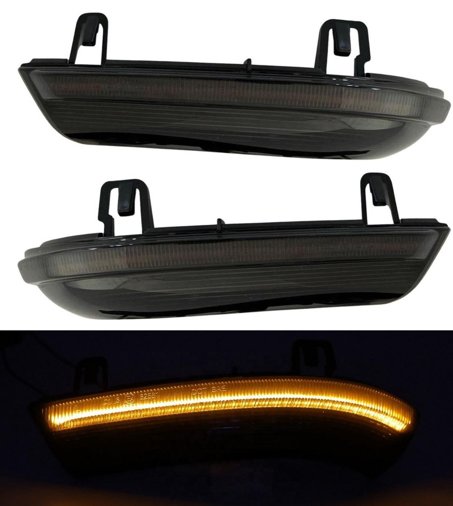 Spiegel LED Blinker schwarz Smoke für VW Golf 6 5 6 Plus Produktbild 