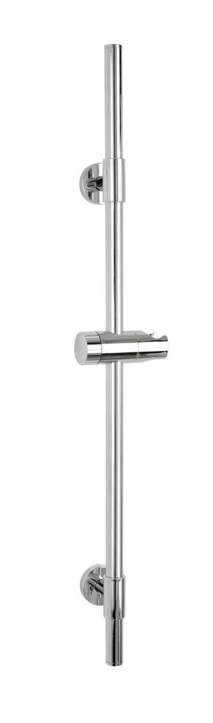 WENKO Duschstange Basic Chrom, 66 cm, Silber glänzend, Edelstahl rostfrei chrom